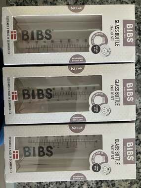 BIBS Glass Baby Bottle 225ml / 8oz Replacement Bottle (Set of 3)